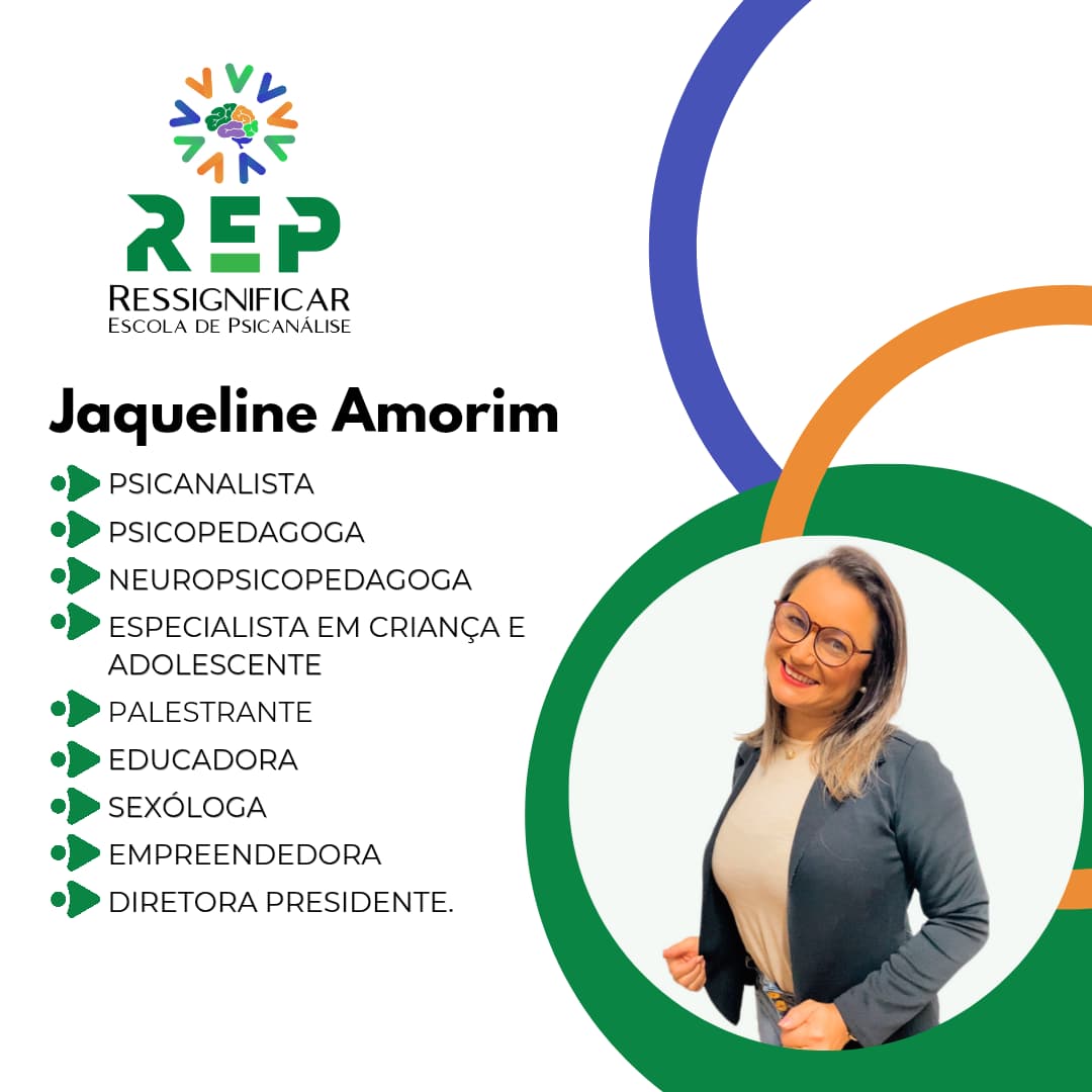 Jaqueline Amorim, diretora presidente na Ressignificar Escola de Psicanálise.
